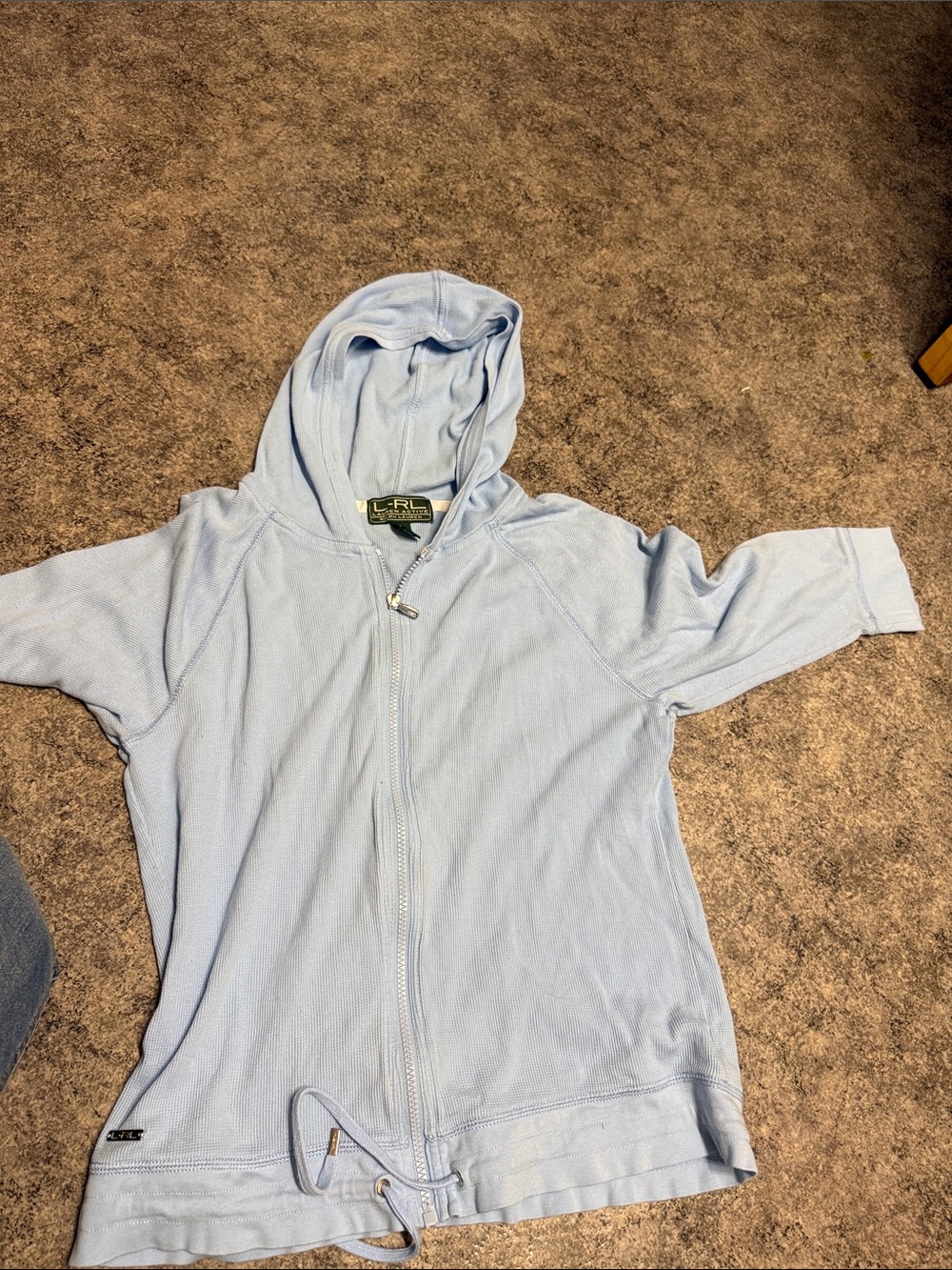 Ralph Lauren Light Blue Lauren Active Hooded Zip-Up